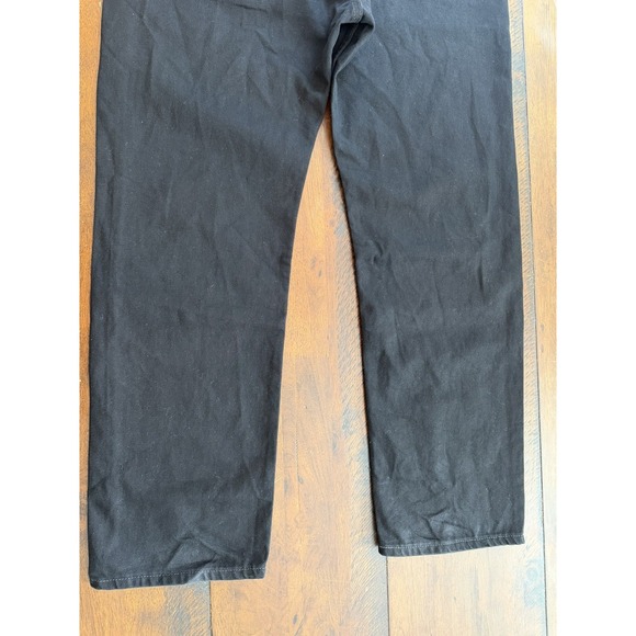 Levi's 505 Jeans Mens 40x32 Black Regular Fit Straight Leg Denim Zip Fly Cotton - Picture 10 of 12